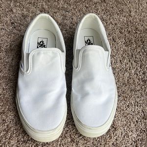 White Slip-on Vans